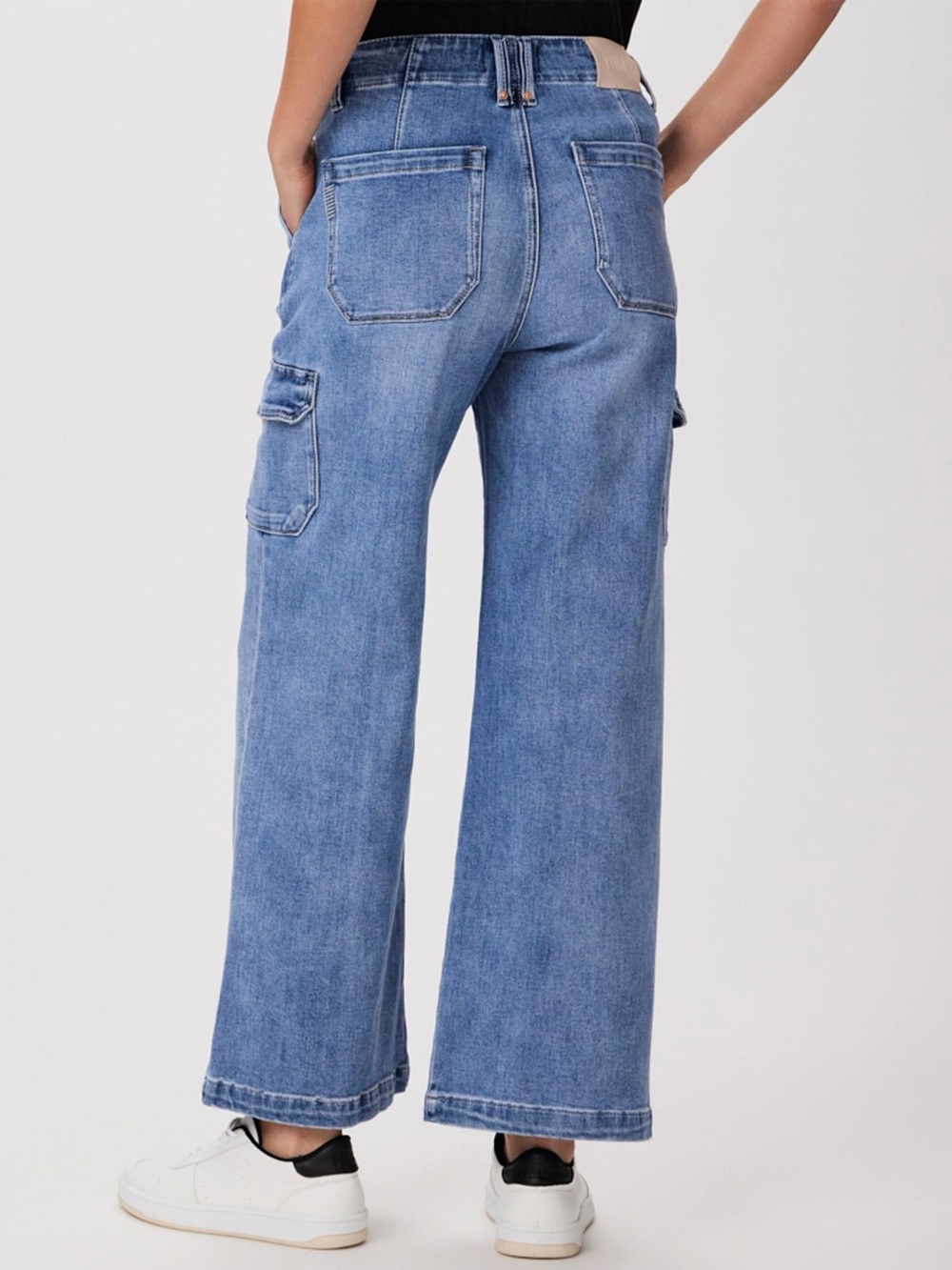 PAIGE Carly Wide Leg Cargo Jeans - Picture 3 of 11